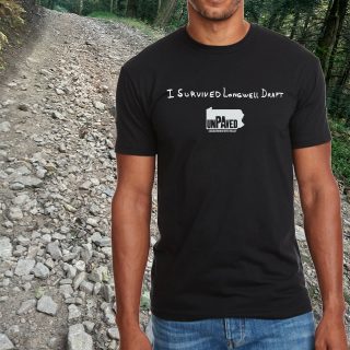 Did you ride Longwell Draft?
Did you walk it?
Don’t matter: If you got through it you deserve to be loud and proud about it. So get yerself the “I Survived Longwell Draft” t-shirt and when somebody asks what that means you’ve got a good story to tell.
Orders close on 11/16 so get to unpavedpennsylvania.com and click on the Shop to get to it (and see everything else we just put on sale)!
 #easyontheeyeshardonthelegs #IPAgravel
